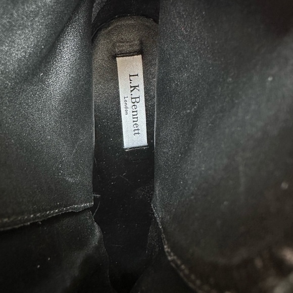 L.K. Bennett Dionne Leather Ankle Boot Black Womens - Picture 13 of 16